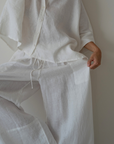 EZRA - White Linen Pant