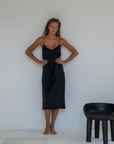 CAMILLE - BLACK Mulberry Silk Slip