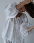 FAITH - White Linen Blouse