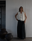ARTHUR - CREAM Buttoned Knit Vest