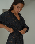FLORENCE - BLACK Broderie Dress