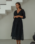 FLORENCE - BLACK Broderie Dress
