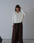 ETTA - Cream Buttoned Knit Cardigan