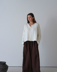 ETTA - Cream Buttoned Knit Cardigan
