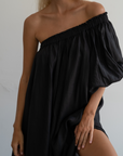 ODETTE - Black Linen Gown