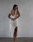 THEA - CREAM Scoop Back Knit Dress
