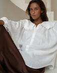 LILIANNE - WHITE Linen Blouse