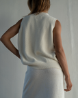 ARTHUR - CREAM Buttoned Knit Vest