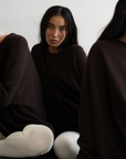 NIAMH - CHOCOLATE Oversized Knit Sweater