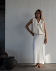 ARTHUR - CREAM Buttoned Knit Vest