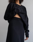 NIAS - BLACK Crop Sweater