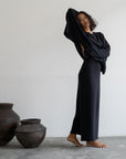 NIAS - BLACK Crop Sweater
