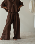 EZRA - Chocolate Linen Pant