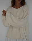 ADELINE - Cream Knit Sweater