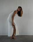 THEA - CREAM Scoop Back Knit Dress