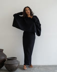 NIAS - BLACK Crop Sweater