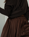 CLIVE - BURGUNDY SILK Voluminous Pant