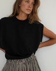 EDITH - BLACK Knit Vest