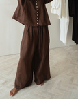 EZRA - Chocolate Linen Pant