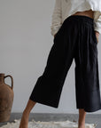 ATILLA - BLACK Linen Cascade Pant