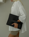 LAPTOP SLEEVE - BLACK Genuine Leather
