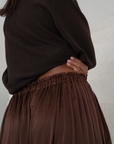 CLIVE - BURGUNDY SILK Voluminous Pant