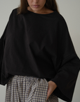 THE TEE - BLACK Jersey Oversized Shirt