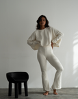 EMMETT - CREAM Knit Flairs