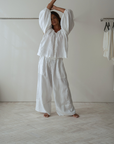EZRA - White Linen Pant
