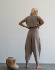 ELKE - FAWN Knit Volume Pant