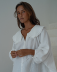 LILIANNE - WHITE Linen Blouse