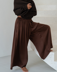 CLIVE - BURGUNDY SILK Voluminous Pant
