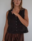 ANOUK - CHOCOLATE Corduroy Vest