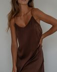CAMILLE - BURGUNDY Mulberry Silk Slip