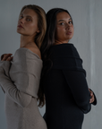 JOLIE - BLACK Cowl Neckline Dress