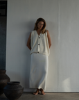 ARTHUR - CREAM Buttoned Knit Vest