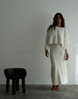 TILDA - CREAM Knit Skirt