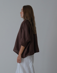 ELIZA - Chocolate Linen Shirt