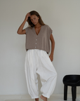 CELINE - FAWN Buttoned Knit Top