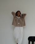 ESME - CINNAMON Gingham & Lace Blouse