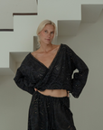 LUNA - BLACK Broderie Blouse