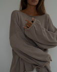 ADELINE - FAWN Knit Sweater