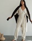 AD - NATURAL Linen Jumpsuit