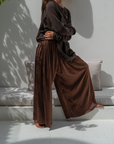CLIVE - BURGUNDY SILK Voluminous Pant