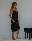 CAMILLE - BLACK Mulberry Silk Slip