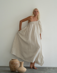 ODETTE - NATURAL Linen Gown
