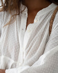 AIDEN - WHITE Buttoned Dress