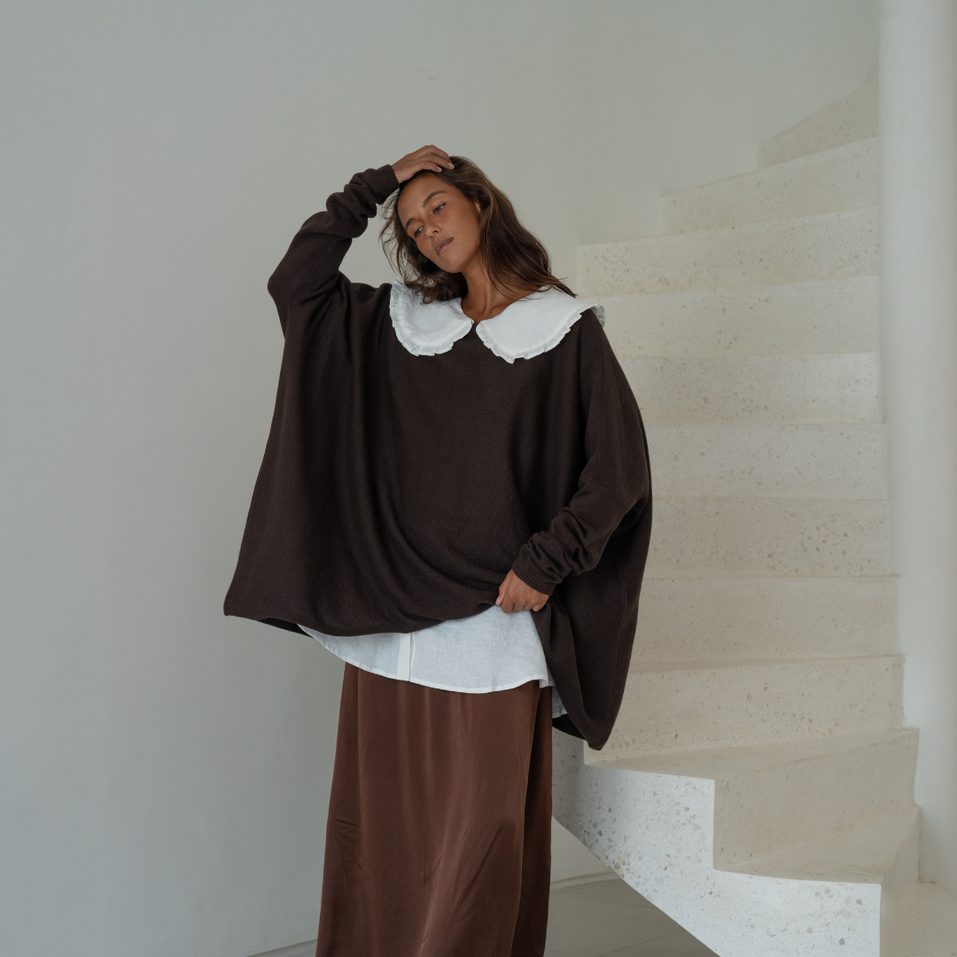 SILK, LINEN & KNIT - Three elevated essentials styled together — a timeless ensemble for the refined minimalist.