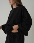 THE TEE - BLACK Jersey Oversized Shirt
