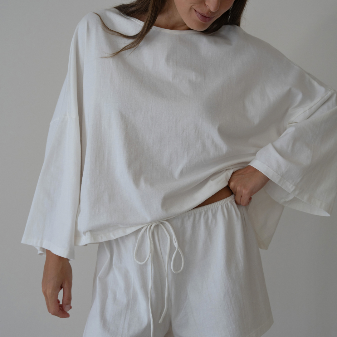 THE TEE - WHITE Jersey Oversized Shirt